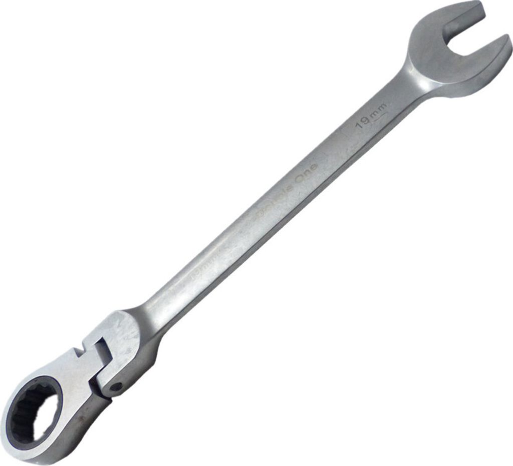19mm Ringmaul + Gelenk CRV Ratschenschlüssel Produktbild 