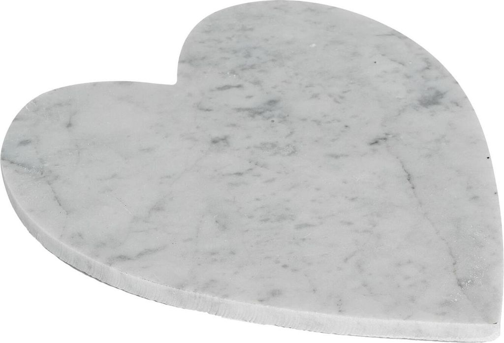 Servierplatte aus Marmor in Herzform – 23 x 27 cm