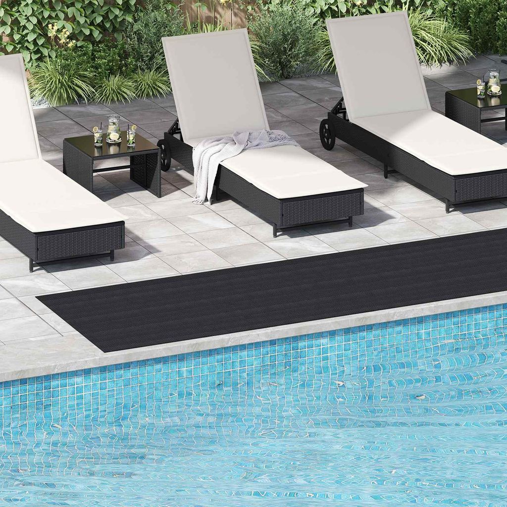 Möbel Bodenbelag Schwarz 1 x 5 m GummiSonnenschirme - Sonnenschirme c7903
