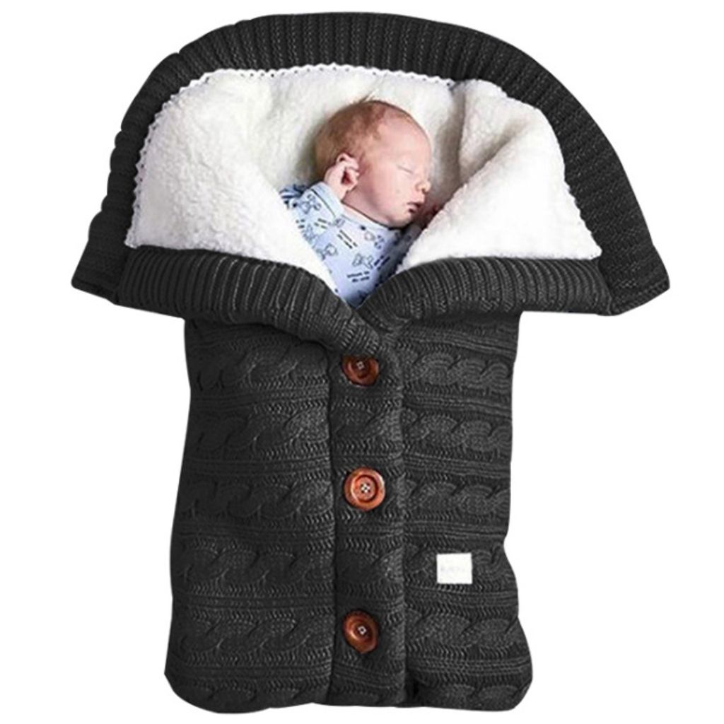 Babydecke Einschlagdecke Fleece Kapuze Babyschale Schlafsack Winter Warm Swaddle 