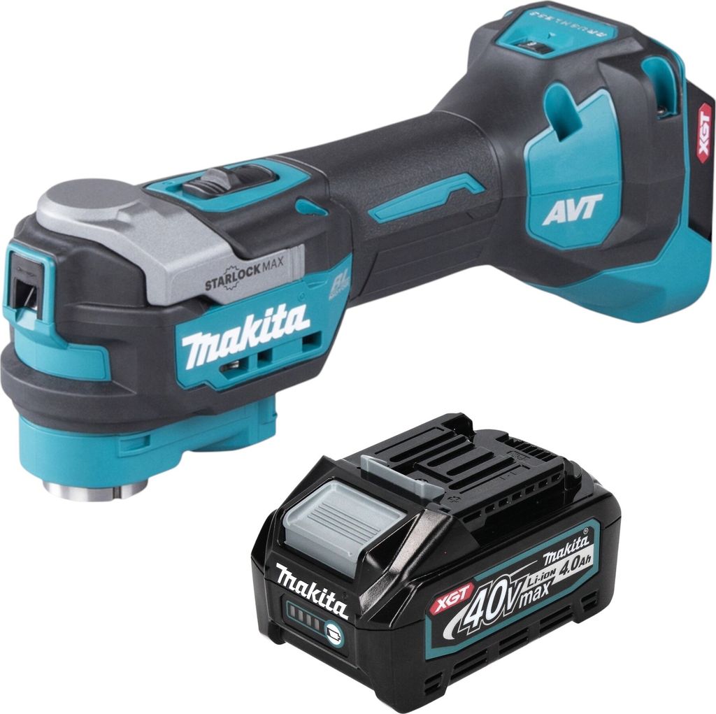 Makita TM 001 GM1 Akku Multifunktionswerkzeug 40 V max. Starlock Max Brushless + 1x Akku 4,0 Ah - ohne Ladegerät