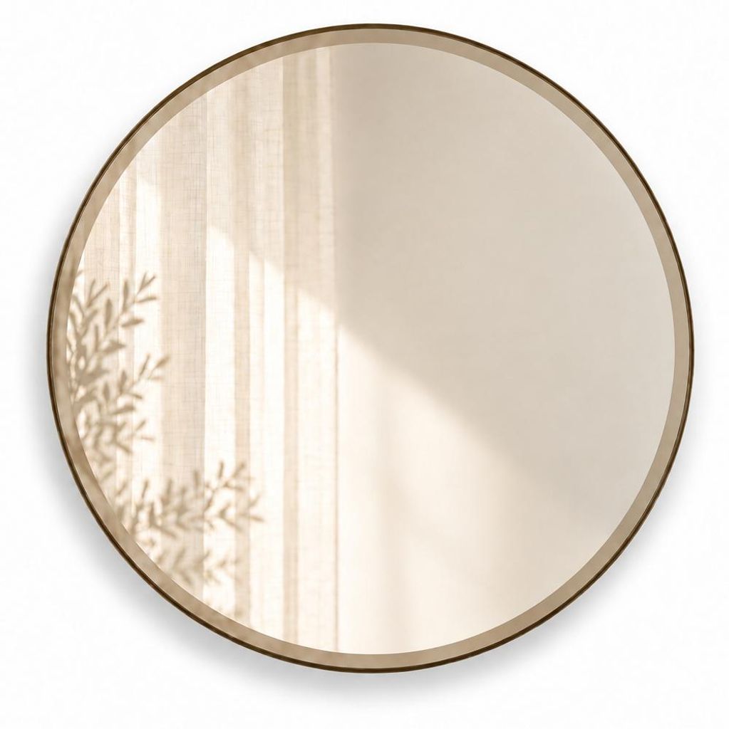 Indore Home - Runder Wandspiegel Bronze - Spiegel mit Produktbild 