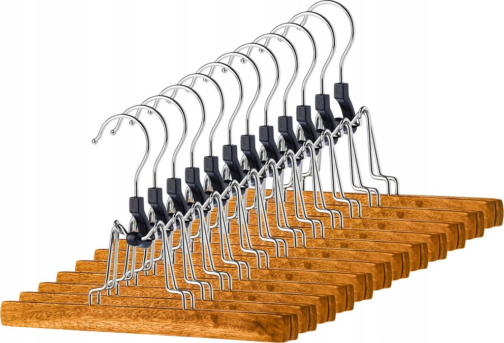 KADAX Hosenbügel aus Holz, Kleiderbügel für Kleidung, Hosen, Rock, Hosenspanner, Rockbügel