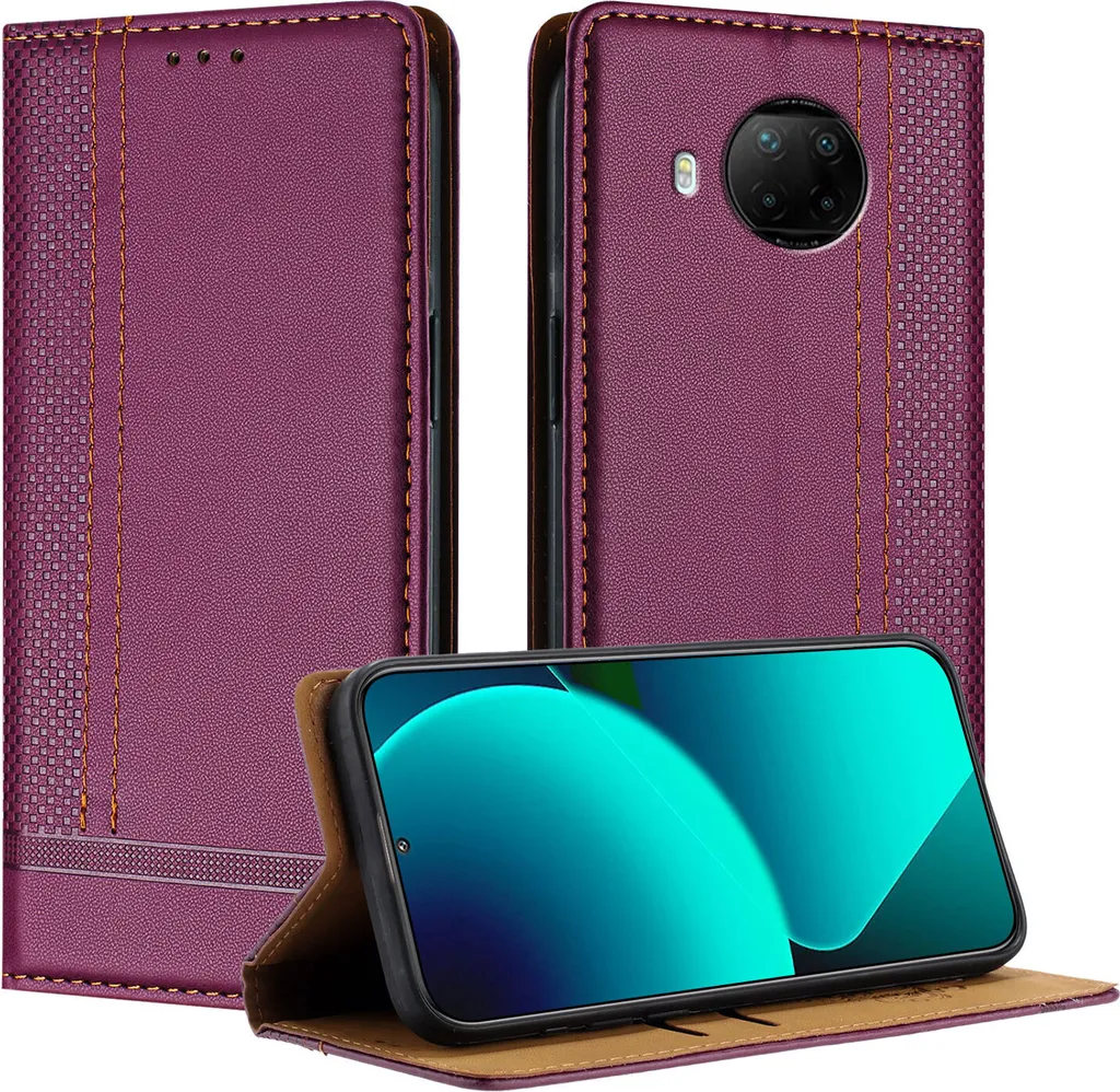 Xiaomi Mi 10T Lite 5G Cover Viola - Pelle PU con Funzione Stand Video