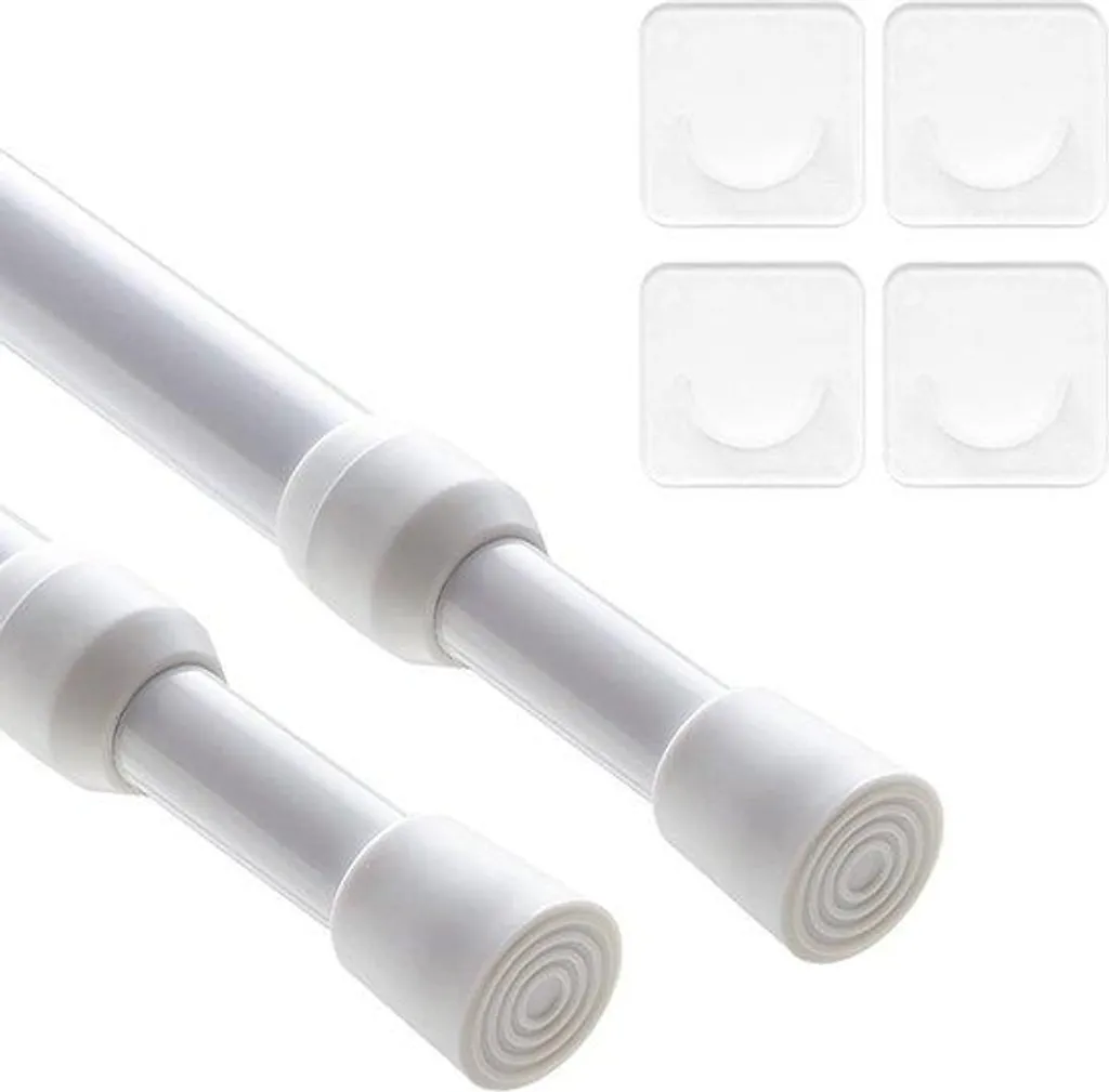 Tringle à rideau extensible de 40 à 70 cm pour petites fenêtres blanches