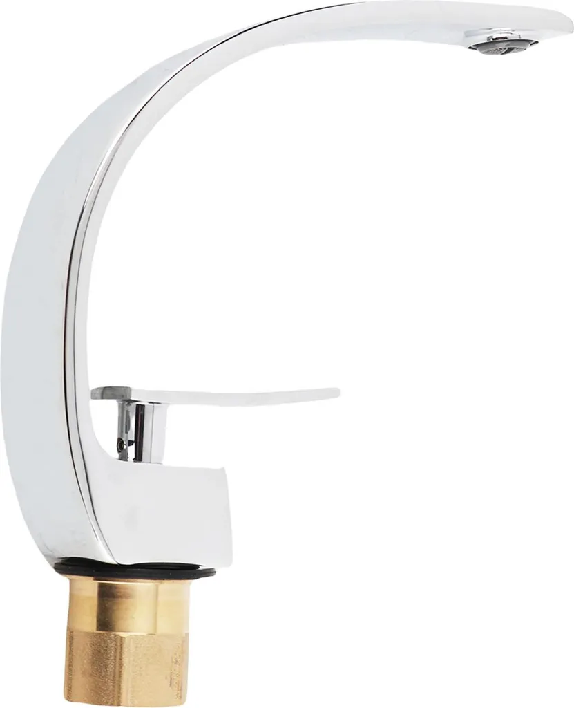 Mitigeur de salle de bain ergonomique poignée unique finition chrome G1/2