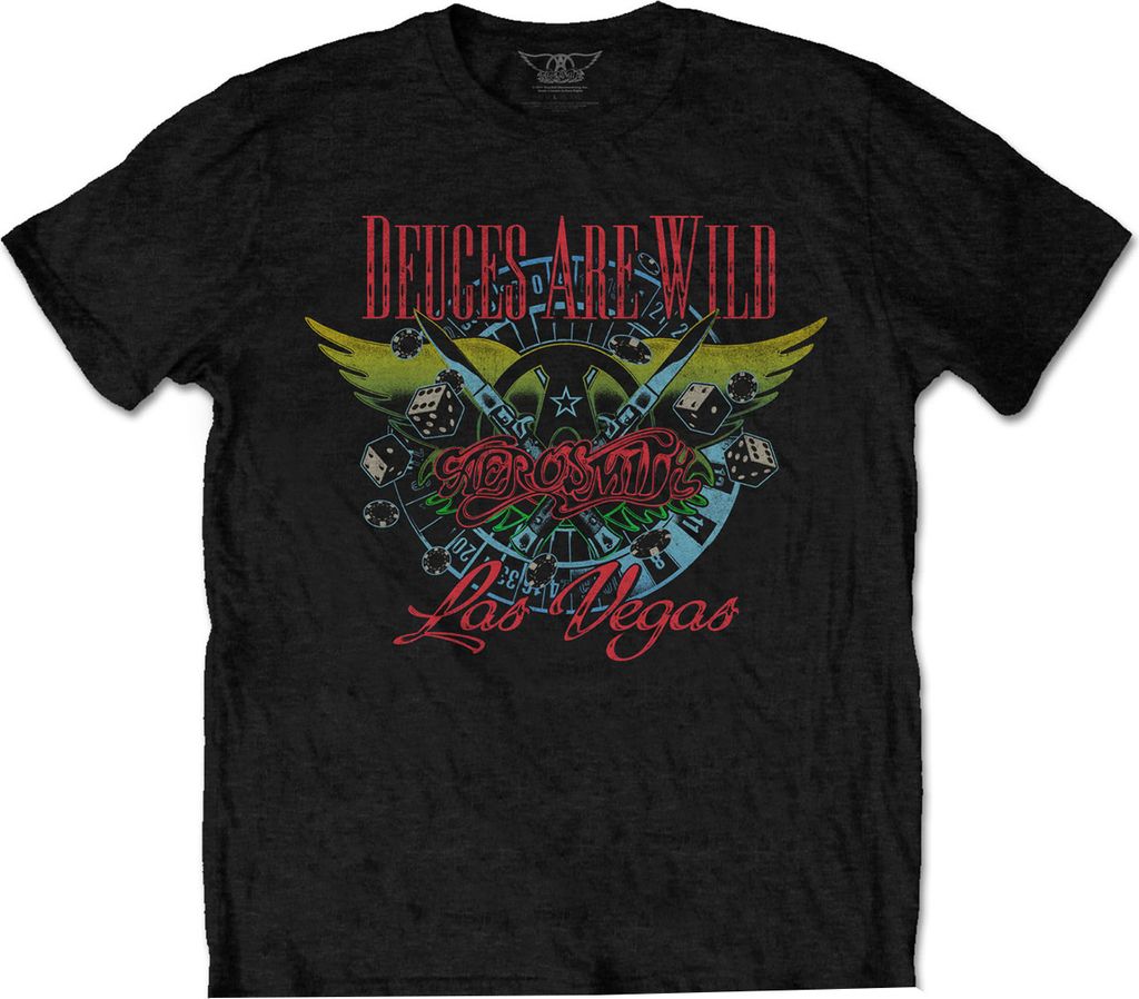 Aerosmith - "Deuces Are Wild, Vegas" T-Shirt für Herren/Damen Uni RO7582 (S) (Schwarz)