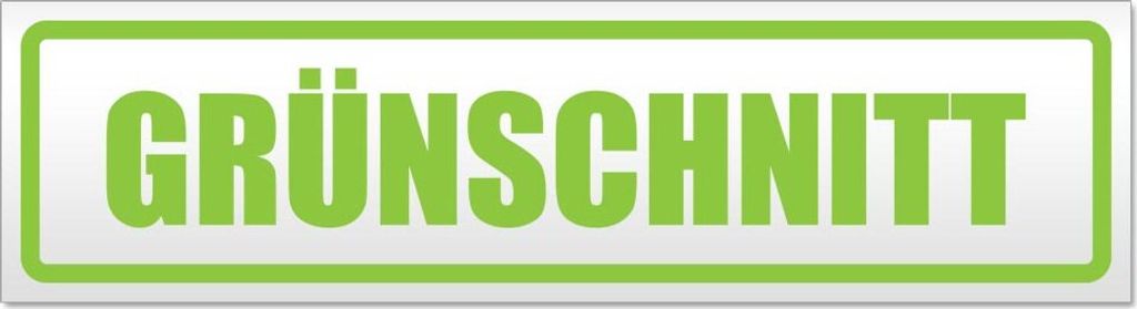 Grünschnitt Magnetschild Schild magnetisch
