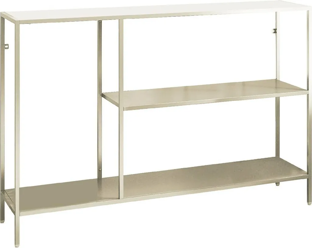 Table Console de Salon Vaprio 120x30cm - Support Décoration Blanc Crème