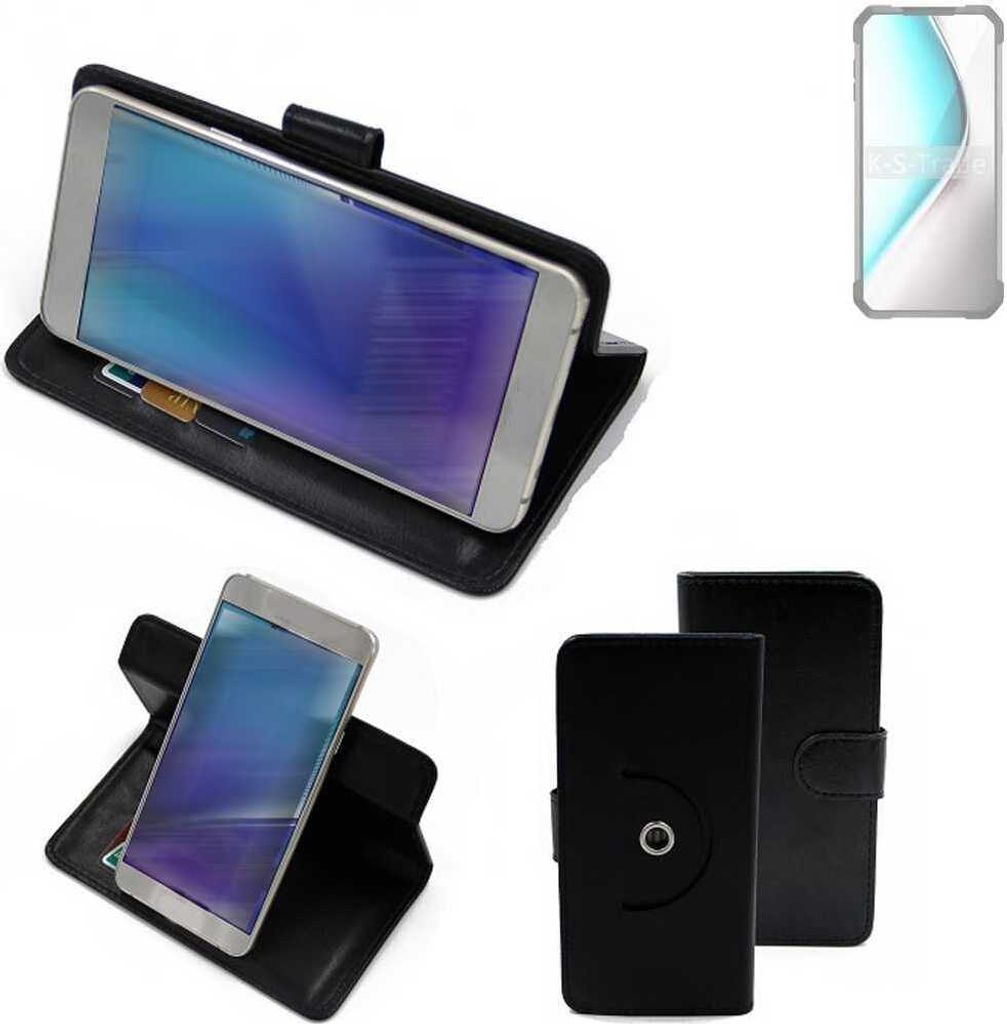 K-S-Trade Case Schutzhülle Handyhülle kompatibel mit Unihertz 8849 Tank 2 Flipcase Smartphone Cover Handy Schutz Tasche Klapphülle Walletcase