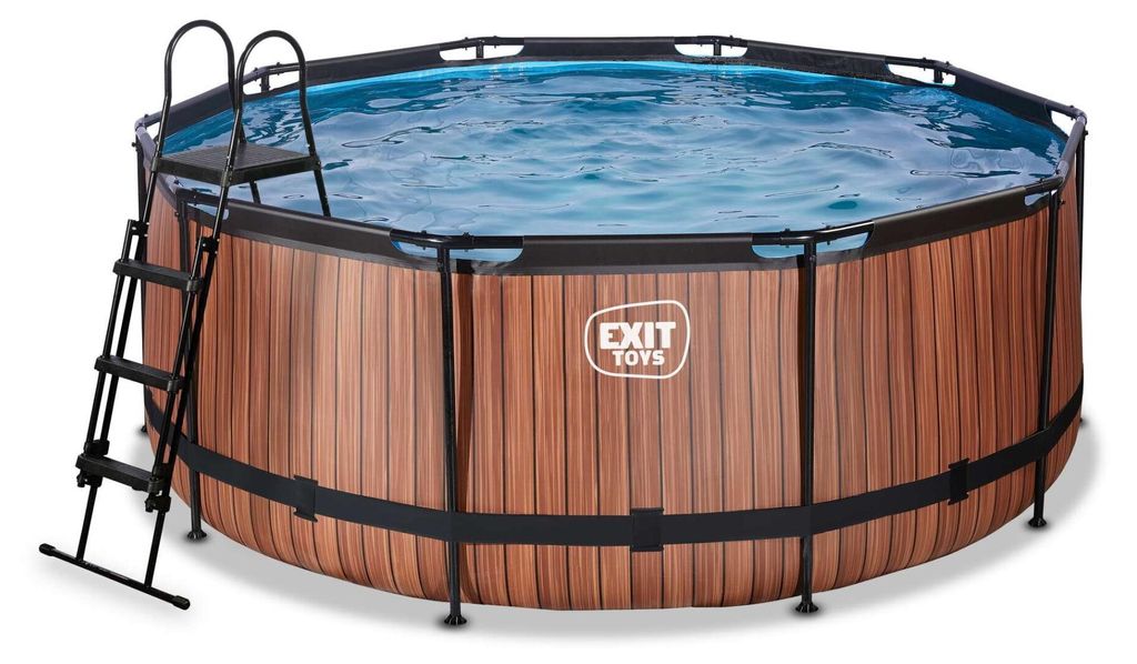 EXIT Wood rámový bazén ø360, nadzemní bazén, s pískovým Obrázek produktu 