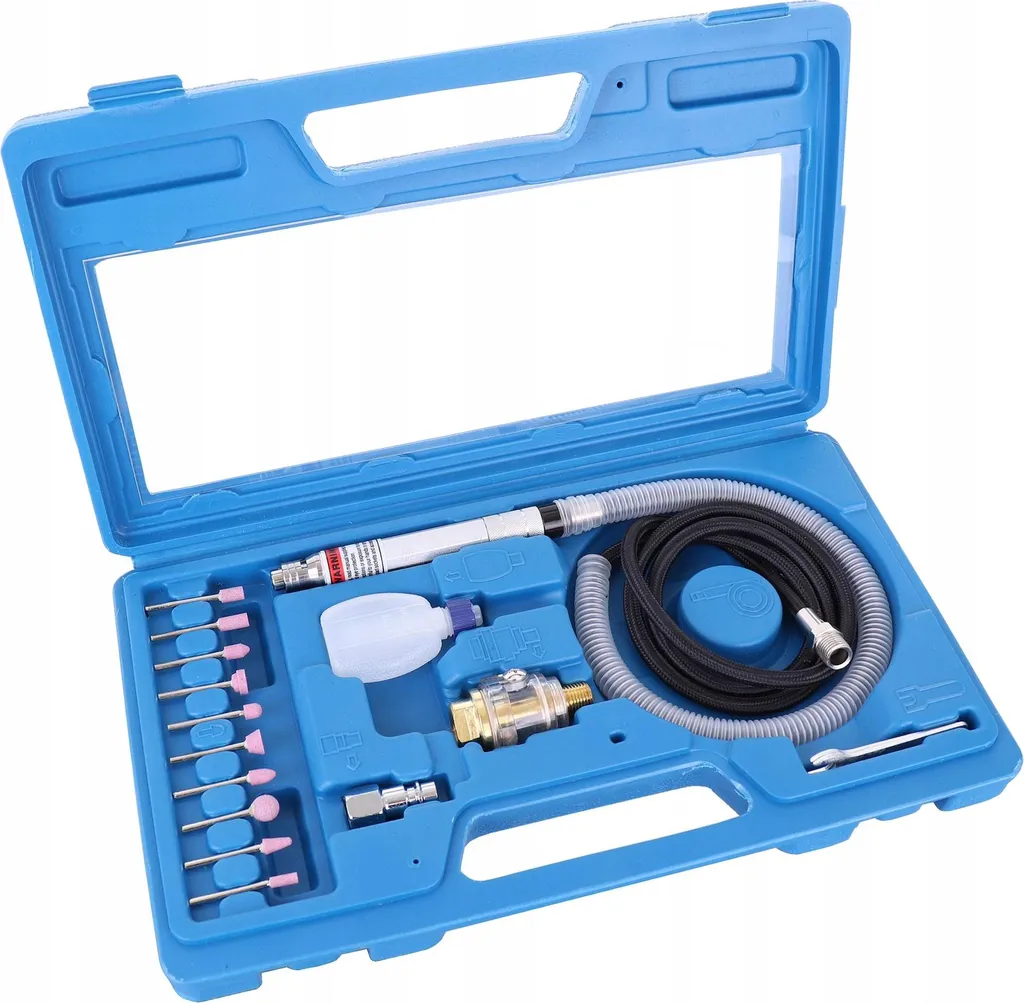 Mini smerigliatrice pneumatica Rotake RT-1212K2 in valigetta di plastica (mandrino da 3 mm)