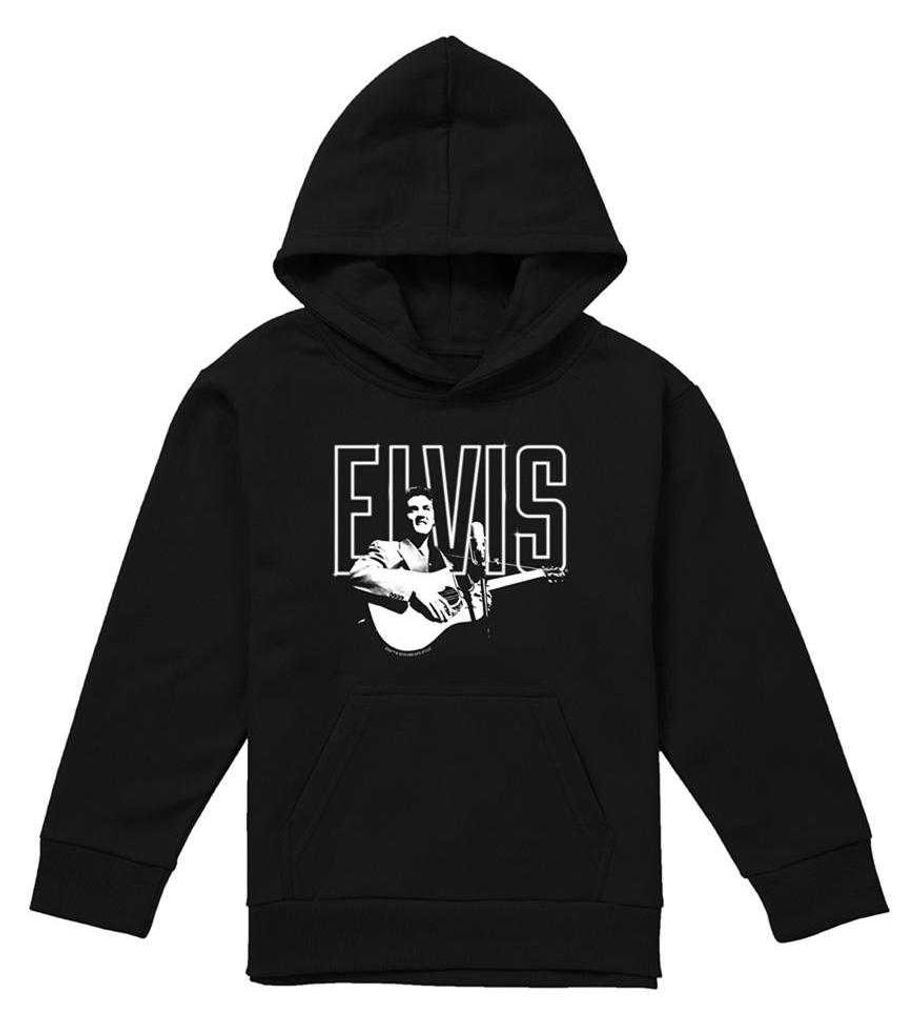 Elvis Presley - "White Glow" Kapuzenpullover für Kinder TV33177 (116) (Schwarz)