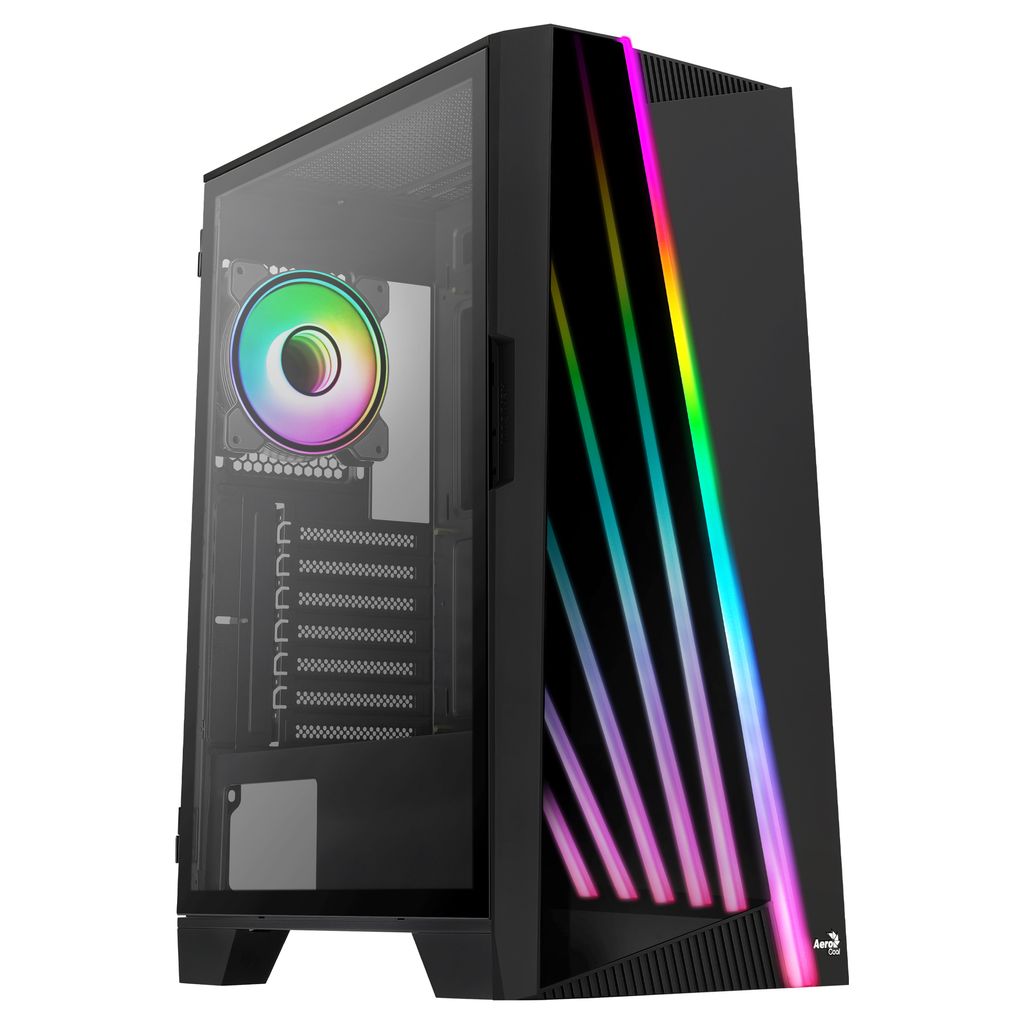 AEROCOOL ADVANCED TECHNOLOGIES AeroCool Mirage-G-BK-v1 - Mid tower - ATX - Seitenteil mit Fenster (gehärtetes Glas)