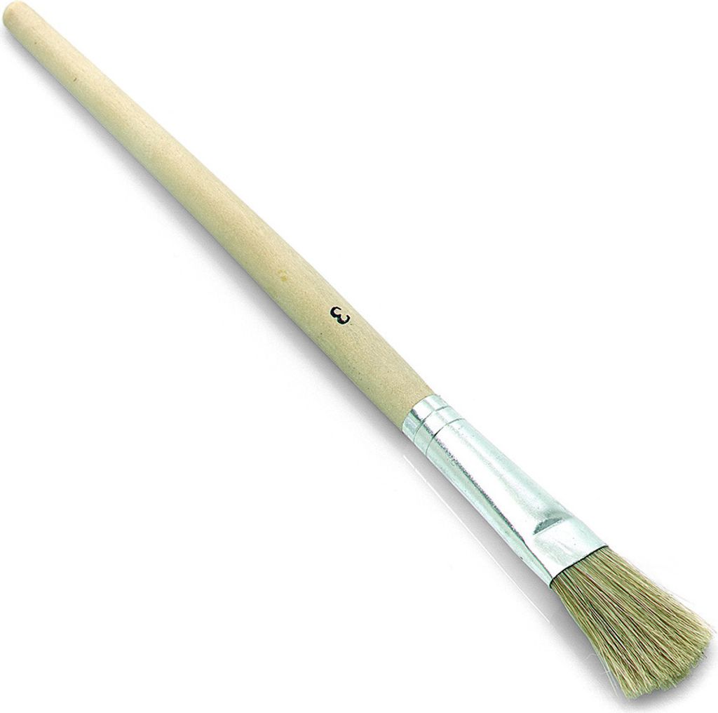 Emaillelackpinsel L.190mm B.10mm H.3mm Gr.0 helle Borste Produktbild 