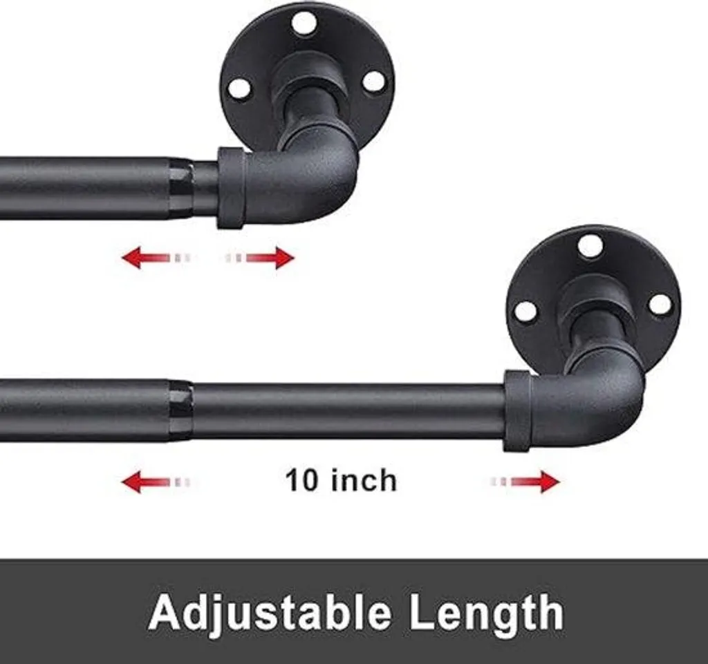 Tringle à vêtements murale et porte-serviettes extra-long modulable