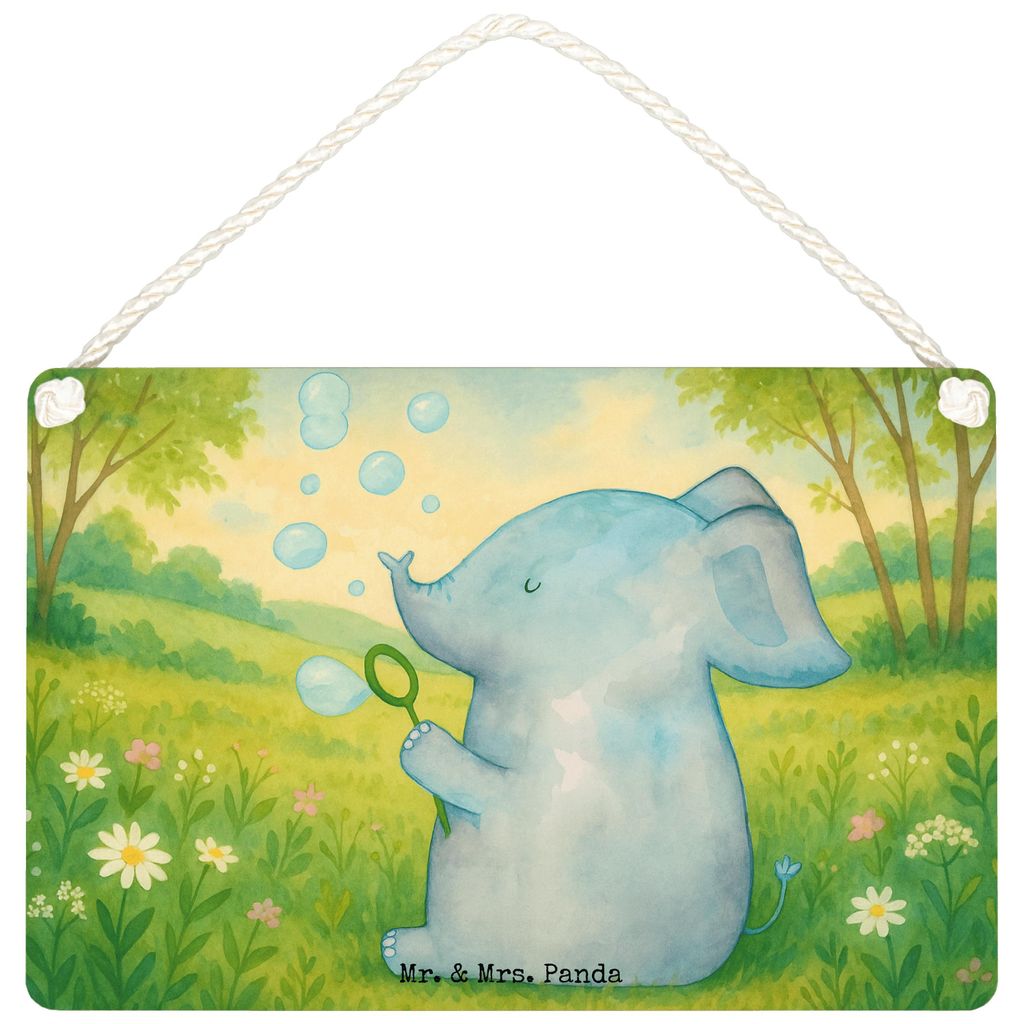 Mr. & Mrs. Panda Schild Elefant Seifenblasen Design DIN A5 - Weiß - Geschenk, hängeschild, Wandbild Holz, Lustige Sprüche, Liebe, Liebesspruch, ...