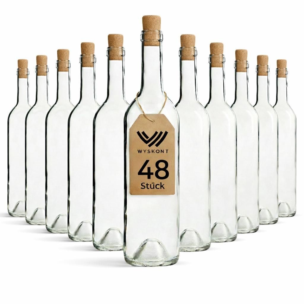 Weinflasche 750 ml Bordeaux 48 Stück, Weiß Weinflasche mit Produktbild 