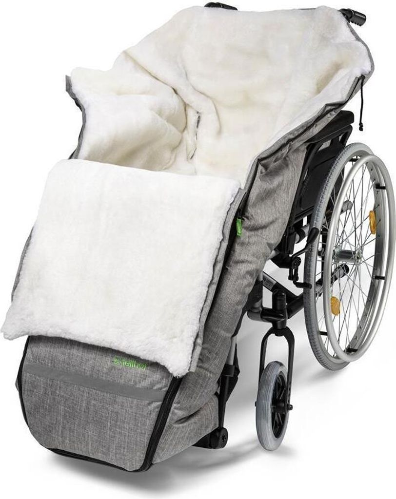 Fellhof Rollstuhl-Fellsack Lammfell Fusssack warm robust Produktbild 