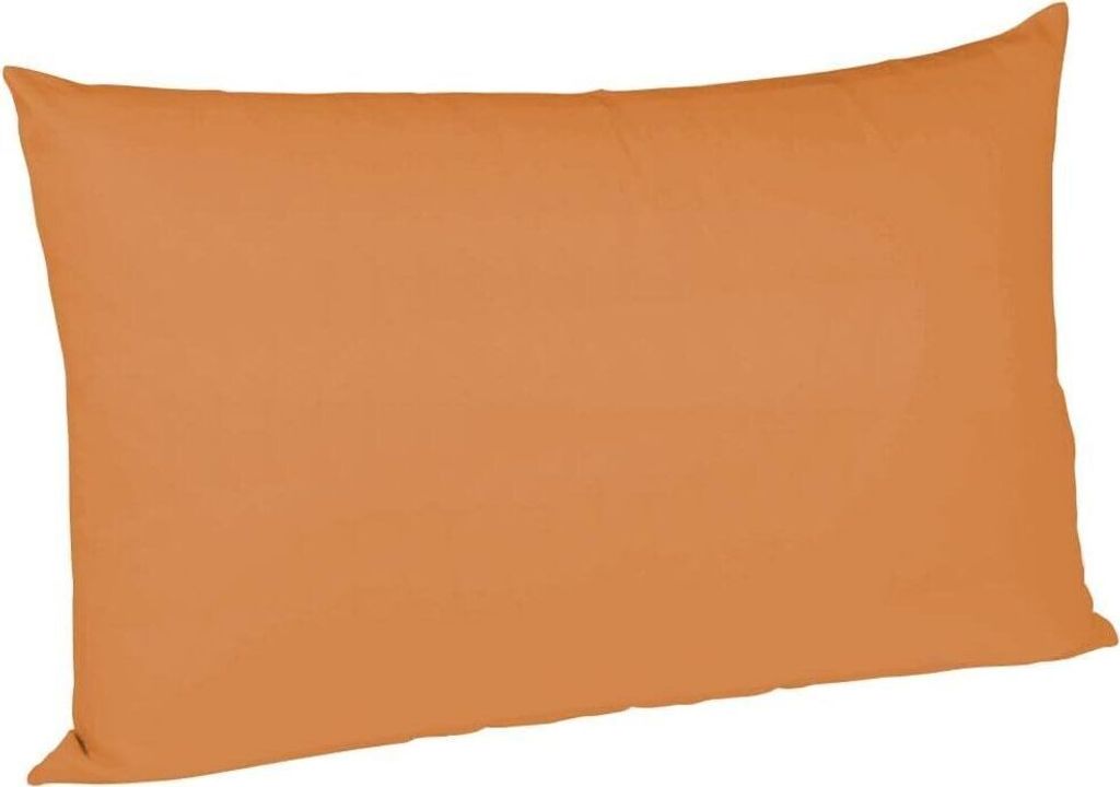 sleepling – Satin Kissenbezug, Seitenschläferkissen, 100% seidig weicher Baumwolle, 40x145 cm, orange