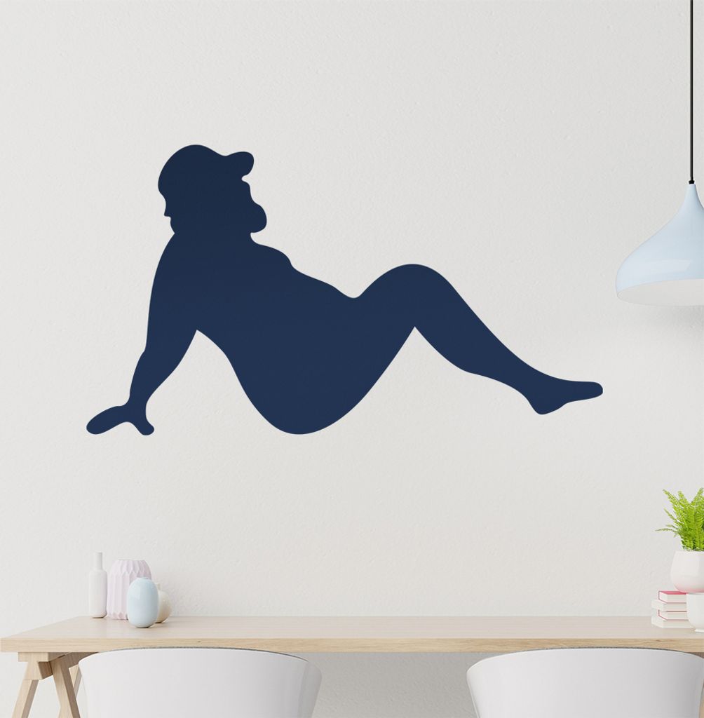chillender Trucker Wandtattoo in 6 Größen - Wandaufkleber Wall Sticker - Dekoration, Küche, Wohnzimmer, Schlafzimmer, Badezimmer
