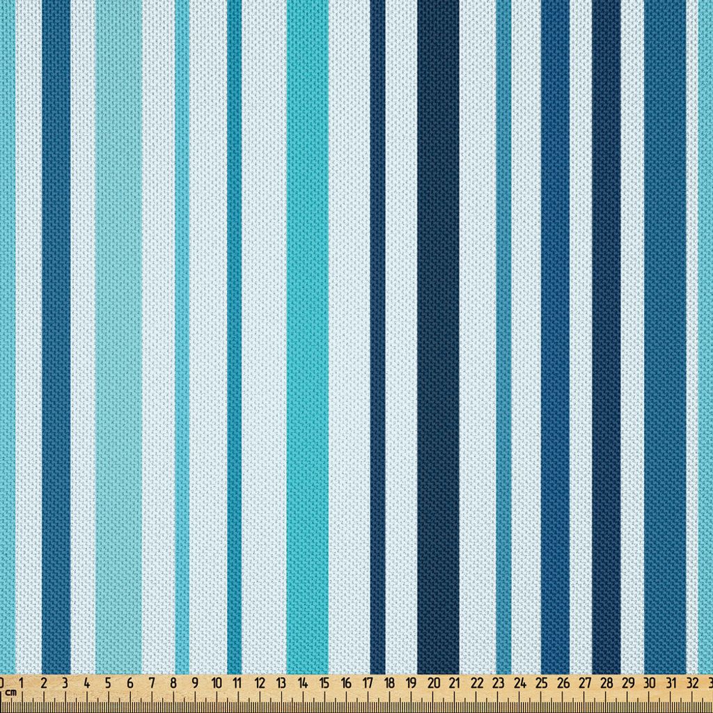ABAKUHAUS Abstrakt Satin Stoff als Meterware, Vertikale gestreifte Pastellfarbene Farbbänder zeichnen Hintergrund-Seeentwurf, 3 M (148 x 300 cm), ...