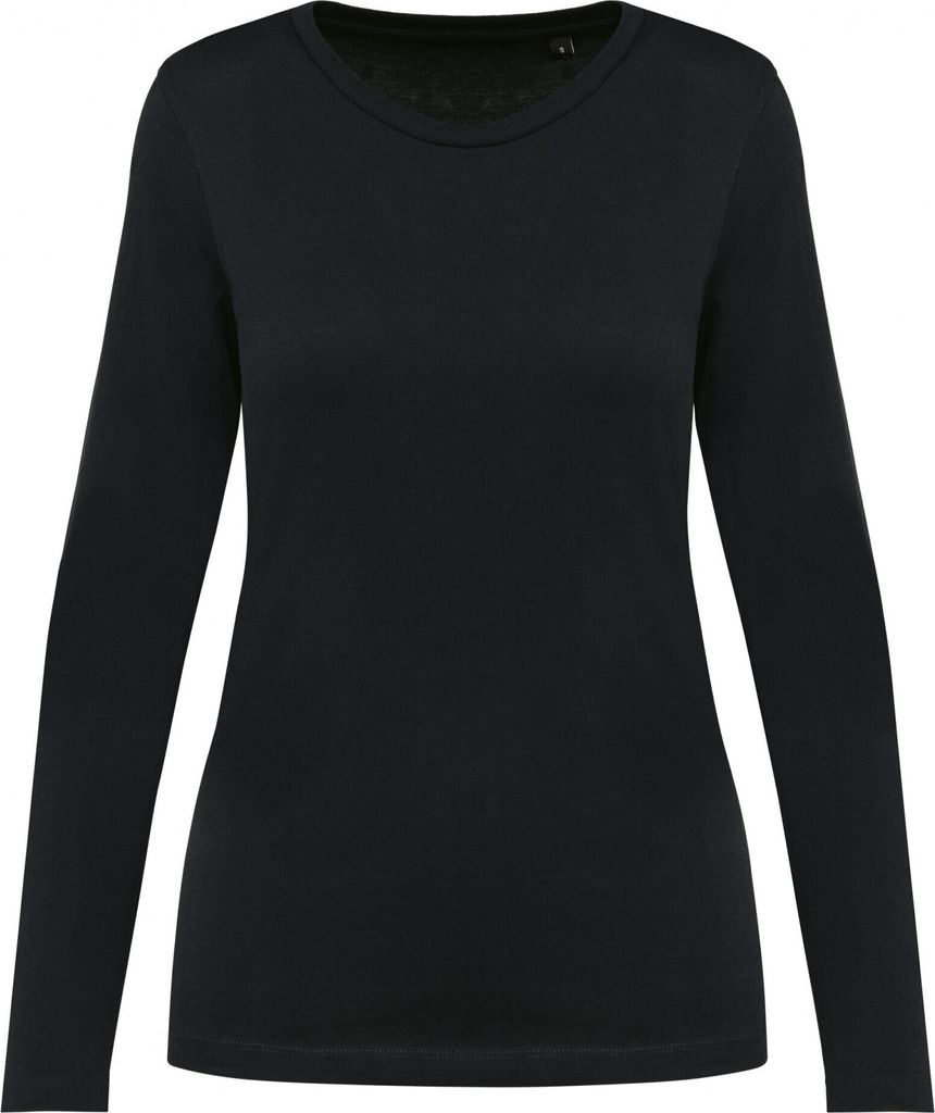 Kariban Premium Supima Damen-T-Shirt mit Rundhalsausschnitt und langen Ärmeln