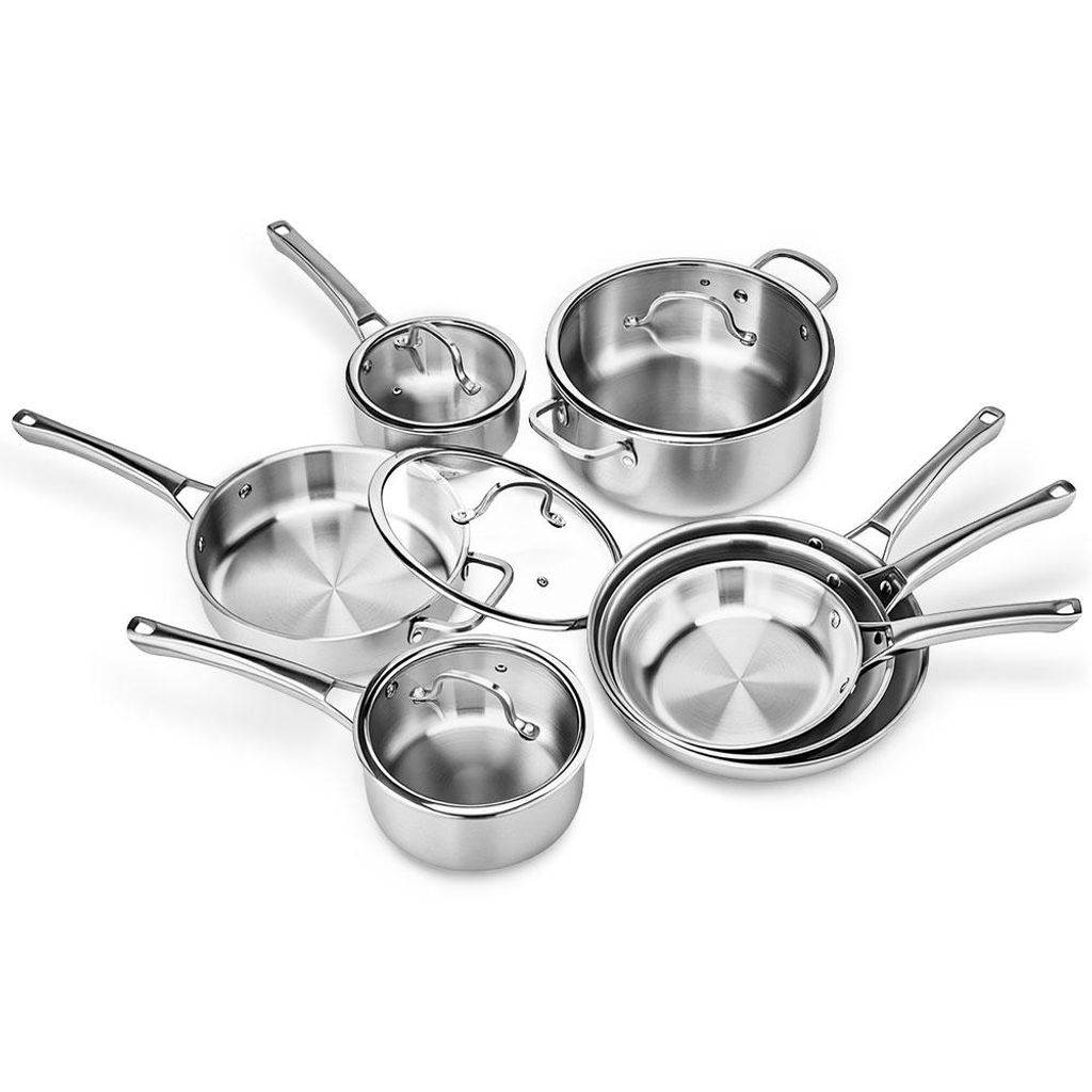 Set Di Pentole E Ciotole Da Picnic E Campeggio 3 Pezzi In Acciaio Inox - HTTMT
