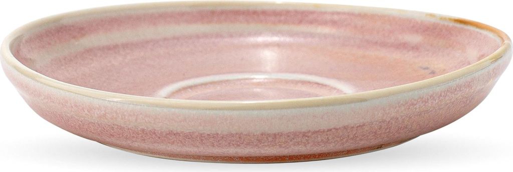 VERLO RUSTIC REBORN Untertasse 12 cm – Kleine Untertasse in Rosa, Elegantes Modernes Design, Hochwertige Keramik, Ideal für Espressotassen und K...