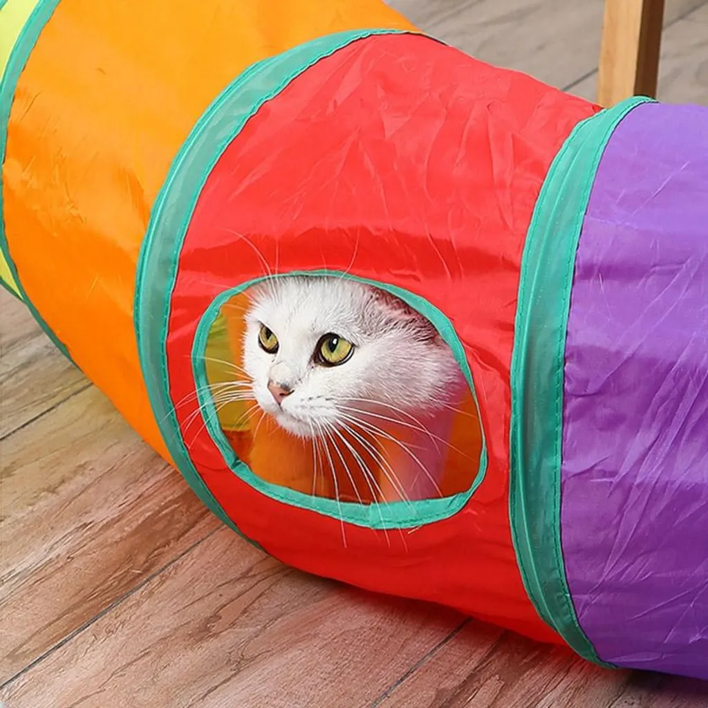 Jouet tunnel long FIGARO pour chat à structure ressort rétractable - 8
