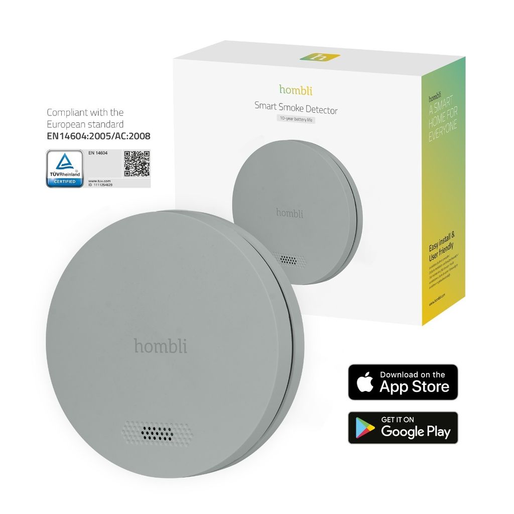 Hombli smarter Rauchmelder grau