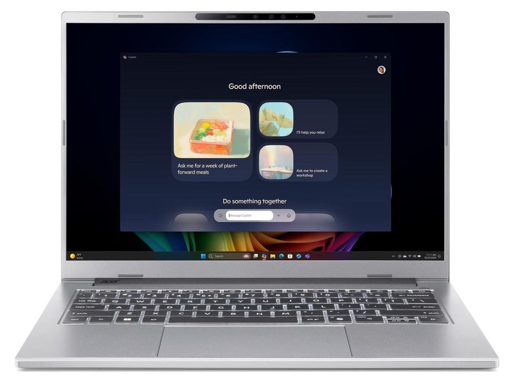 Acer Aspire 14 AI OLED (A14-61M-R619) AI Laptop, Farbe:Silber