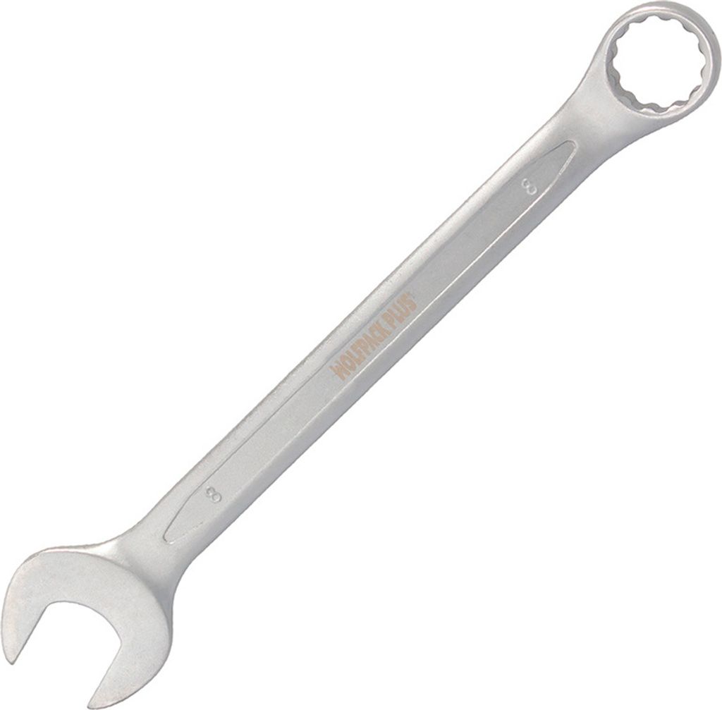 WOLFPACK LINEA PROFESSIONAL Ringmaulschlüssel Plus 8x8 Chrom-Vanadium-Stahl DIN 3113. Doppelmaulschlüssel, fester Schraubenschlüssel, Ringschlü...