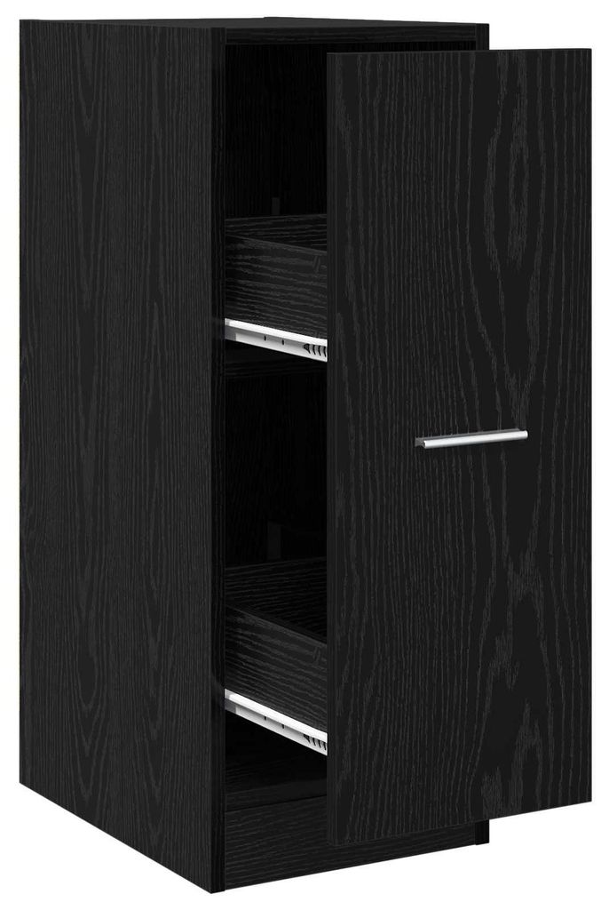 vidaXL Armadio per farmacia in rovere nero 30 x 41 x 77,5 Immagine del prodotto 