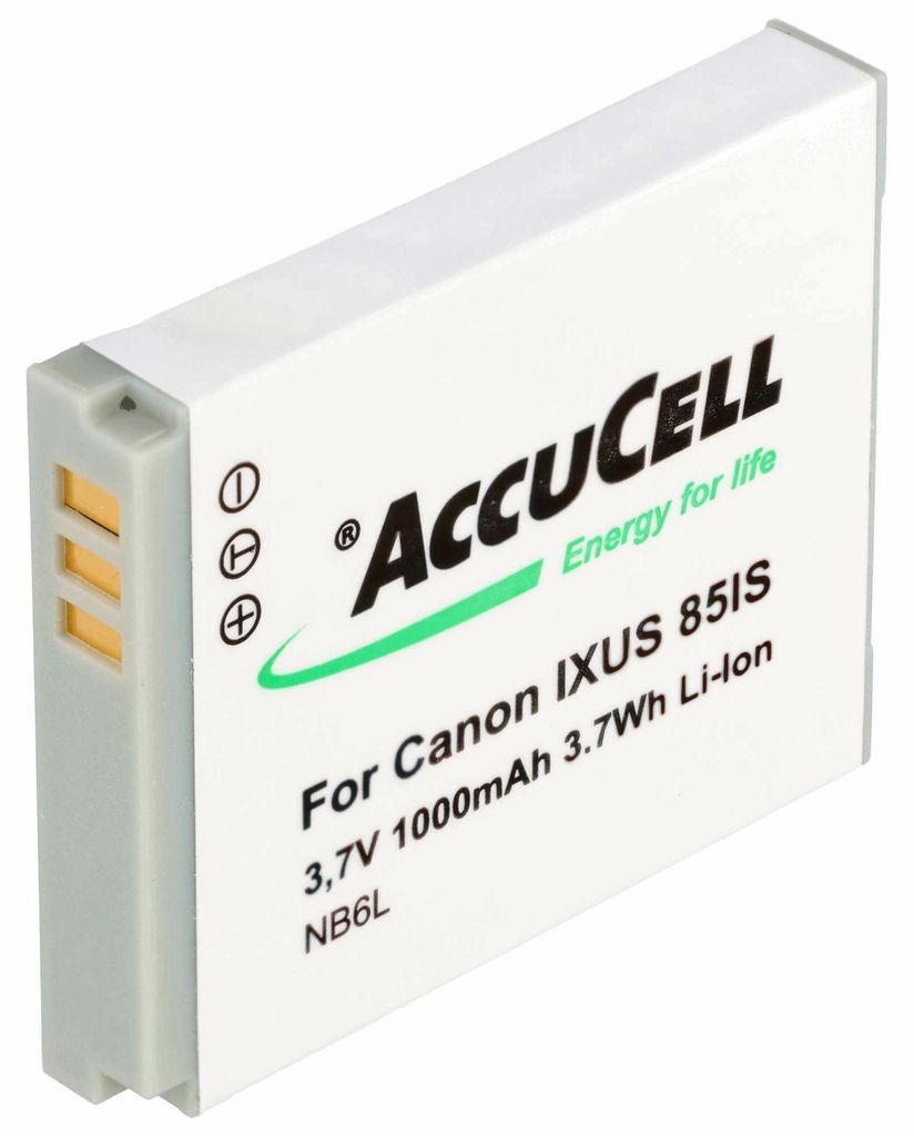 AccuCell Akku passend für Canon IXUS 85IS, NB-6L Akku Produktbild 