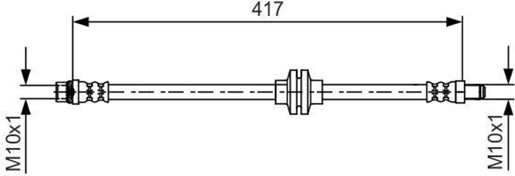 BOSCH 1 987 481 626 - OE 46 21 012 32R Bremsschlauch für Dokker, Duster, Lodgy