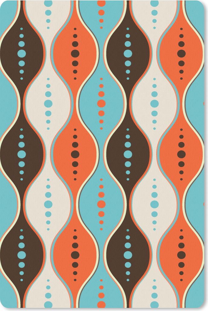MuchoWow Mauspad Mousepad Retro - Kreis - Design 40x60 cm - Mousepads - Maus Mat - Pad - Mausunterlage - Schreibtisch Accesoire