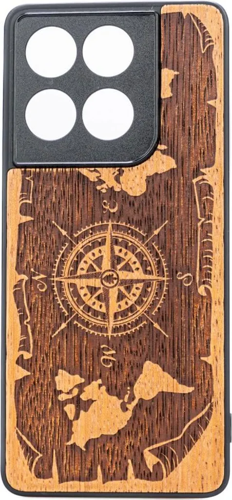 Étui en Bois Merbau pour Motorola Edge 60 Pro 5G Motif Vent Rose Chic