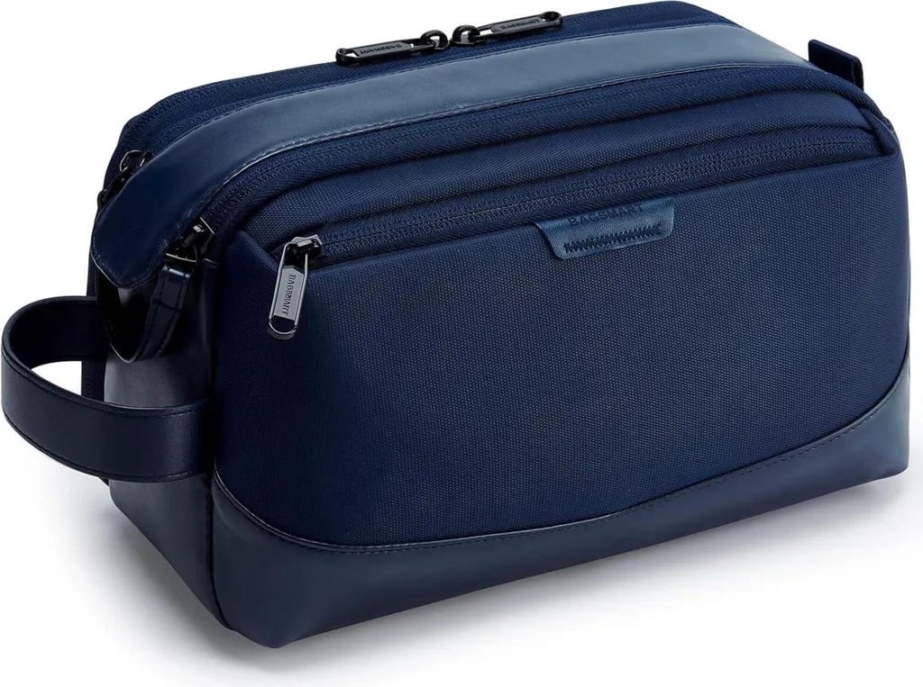 Trousse de toilette étanche en cuir marine BAGSMART format spacieux