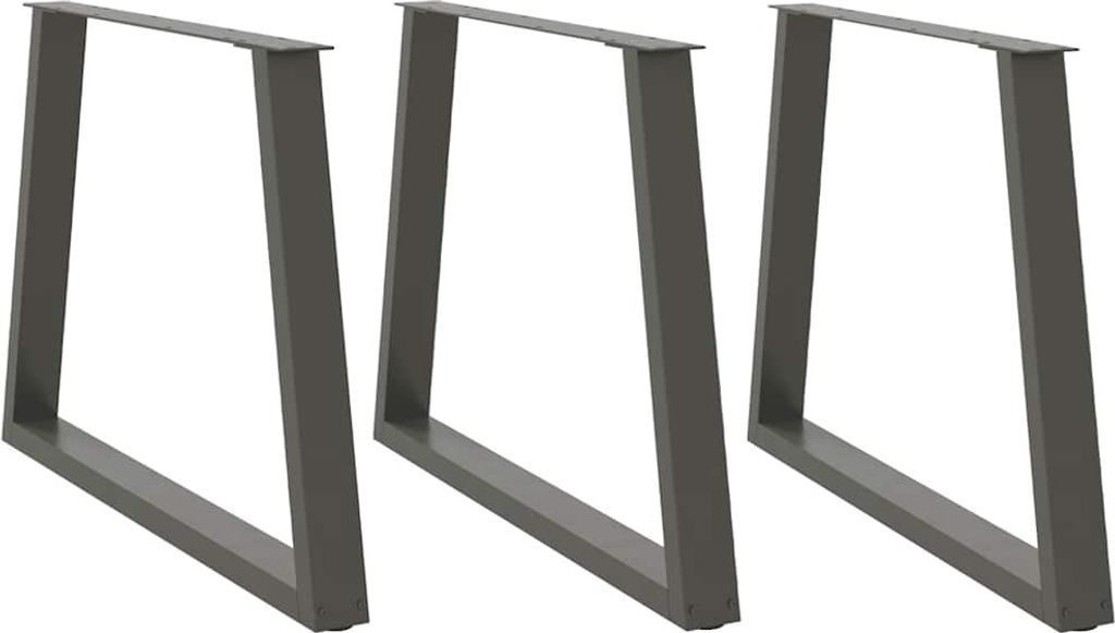 "2026 Promotion" Esstisch Beine V-Form 3 Stück Anthrazit 90x(72-73,3) cm Stahl - Tischbeine CC24131