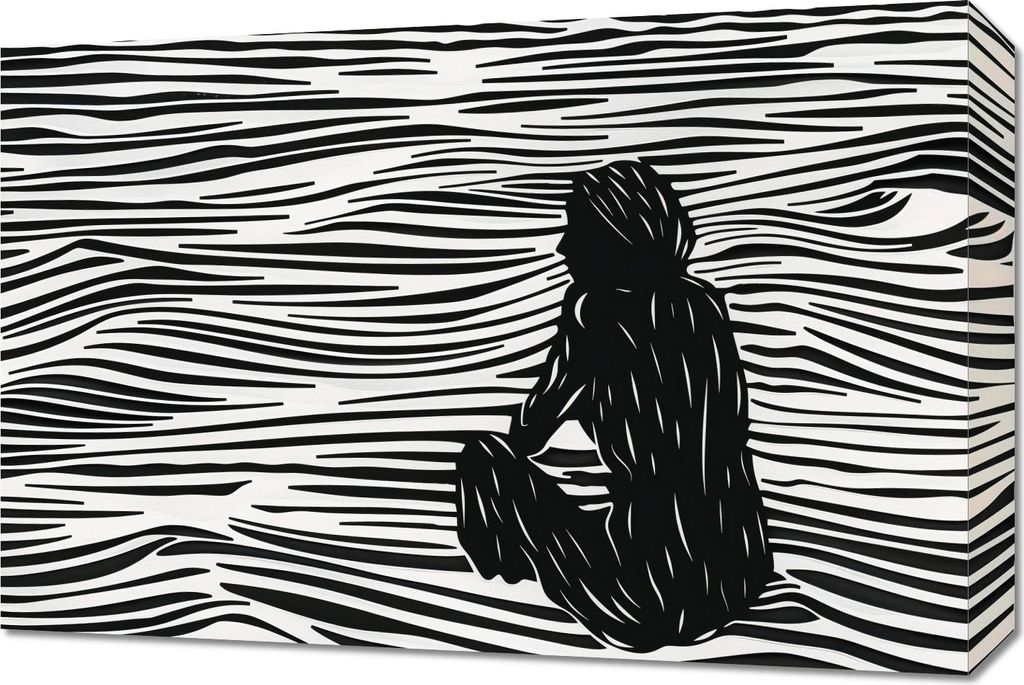 Bild 60x40cm Zusammengesetzte Fluidlinien