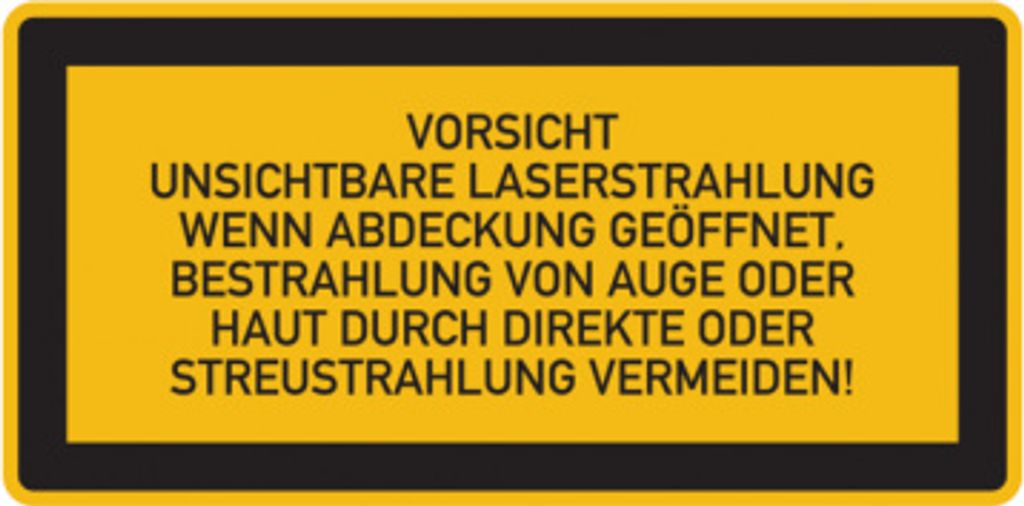Dreifke Hinweisschild, Vorsicht Unsichtbare Laserstrahlung | Folie selbstkle...
