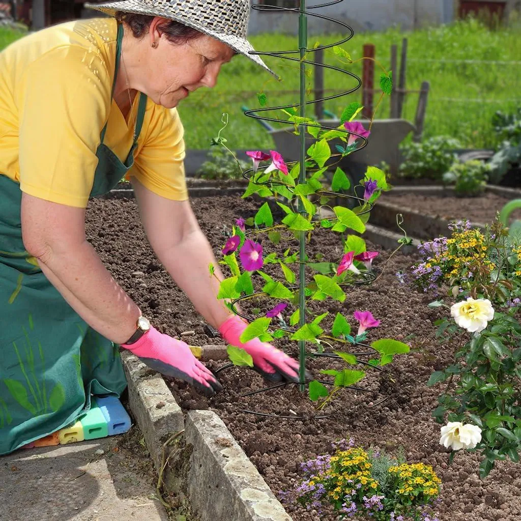 Support de jardin pour plantes qui tombent, tuteur métallique 135 cm