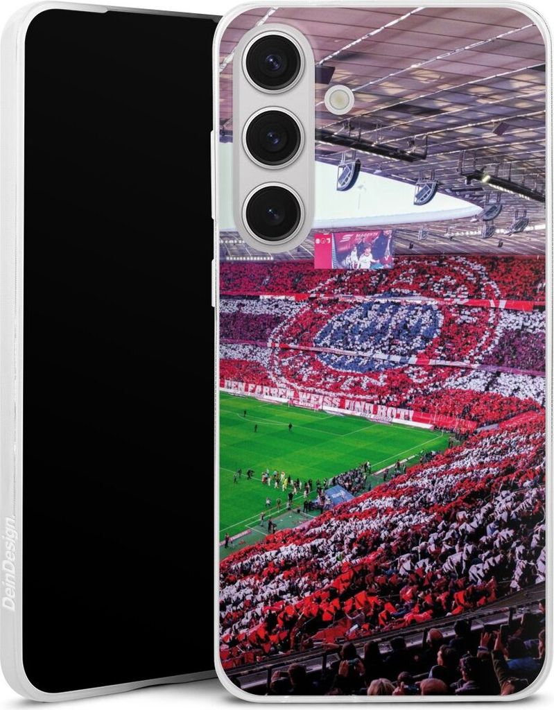 DeinDesign Slim Hülle für Samsung Galaxy S25+ Silikon Case Ultra Dünn Handyhülle FC Bayern München FCB Stadion