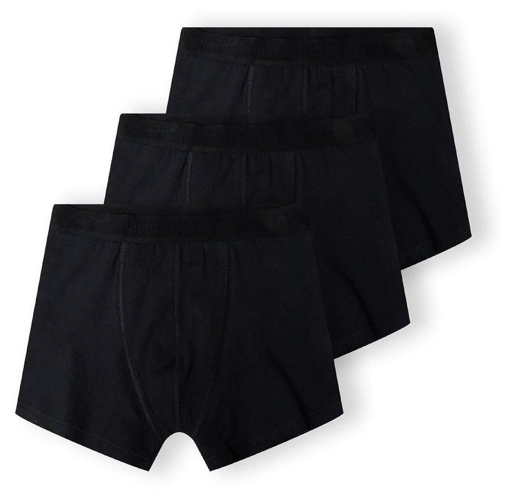 Minoti Boxershorts Baumwolle 3er Pack Schwarz Gr. Small für Jungen