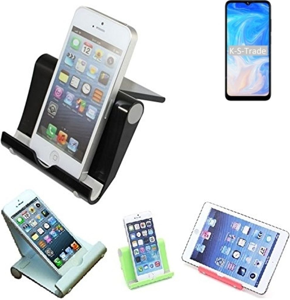 K-S-Trade Handy-Ständer kompatibel mit Doogee N40 Pro faltbarer Tischständer Smartphone Tablet Halterung Reise