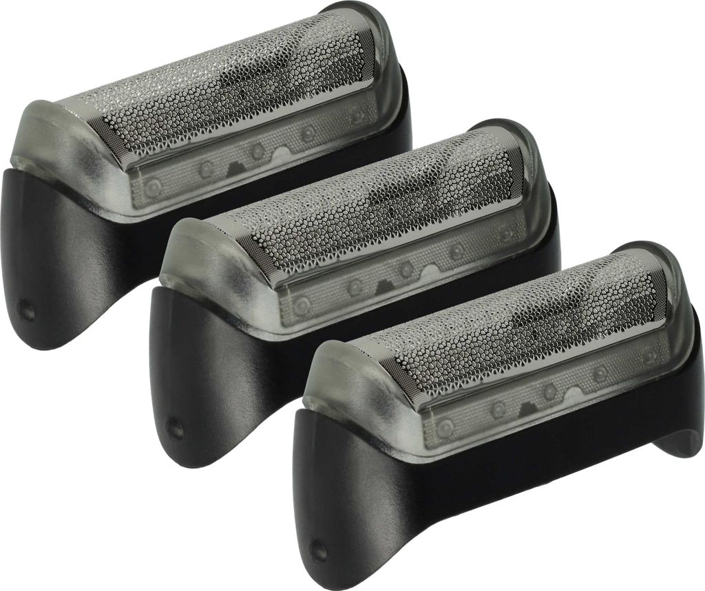 vhbw 3x Scherfolie Ersatz für Braun 65734702, 65734704, 65734703, 65734701, 65734700, 65733703, 65733702 für Elektrorasierer + Rahmen, schwarz/si...