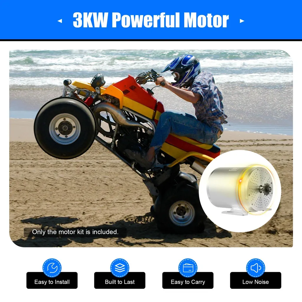 Kit motorisation électrique 3kW pour conversion véhicule 48V 60V 72V