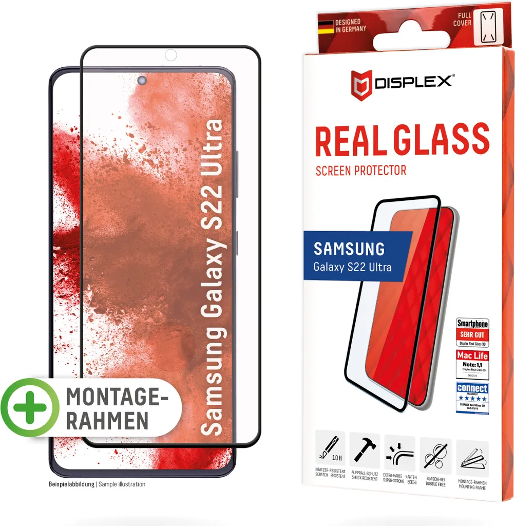 Protezione Display S22 Ultra DISPLEX - Vetro 3D Invisibile e Resistente