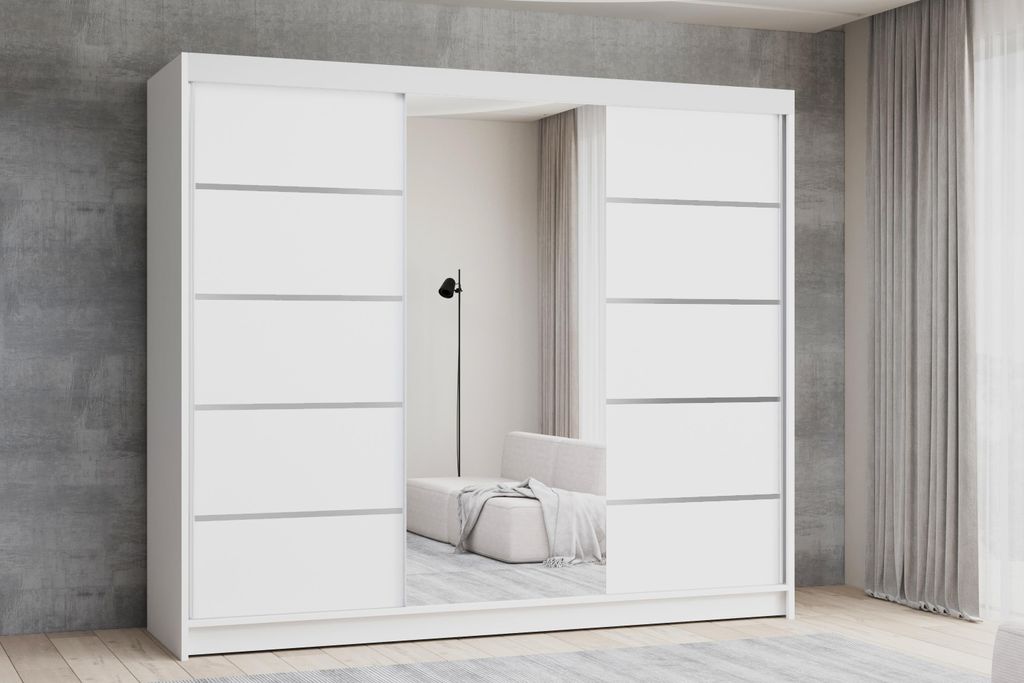 Easy Furniture D6 Schiebetüren Kleiderschrank 200 cm mit Produktbild 